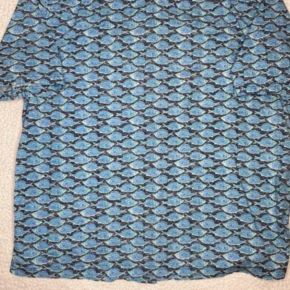 L.L. Bean Fish AOP Button Down Shirt: Size Large - Picture 6 of 9